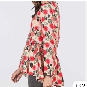 Matilda Jane Women's Make Believe Mistletoe Magic Tunic Top size small